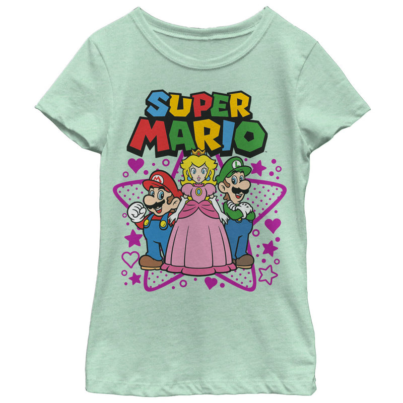 Girl's Nintendo Super Mario Character Trio T-Shirt