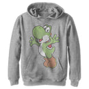 Boy's Nintendo Yoshi Smiling Jumping Pull Over Hoodie