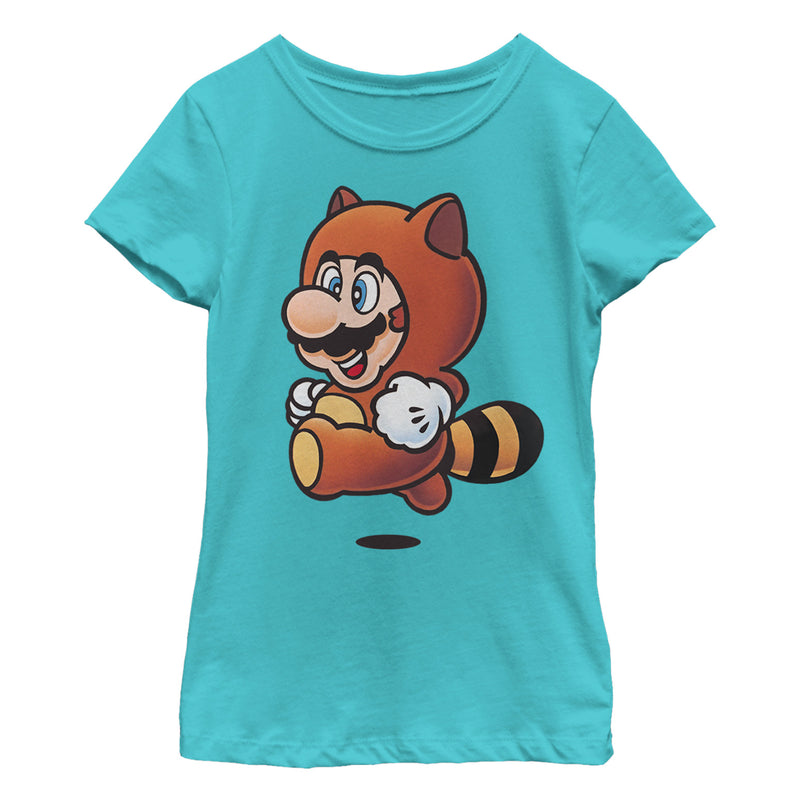 Girl's Nintendo Tanooki Racoon Mario T-Shirt