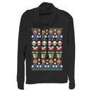 Junior's Nintendo Ugly Christmas Mario Cowl Neck Sweatshirt