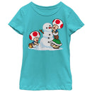 Girl's Nintendo Toad Snowman T-Shirt