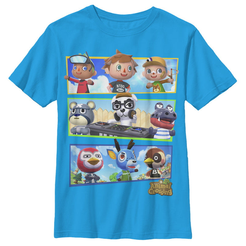 Boy's Nintendo Animal Crossing Panels T-Shirt