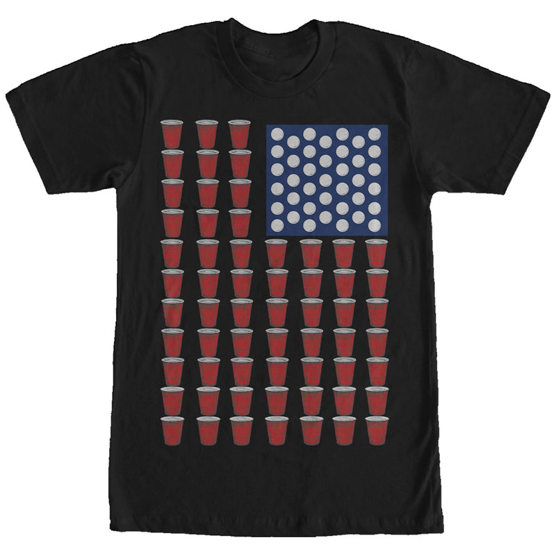 Men's Lost Gods Pong American Flag T-Shirt