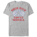 Men's Lost Gods Fourth of July  This Guy Loves America T-Shirt