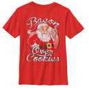Boy's Lost Gods Christmas Bacon Over Cookies T-Shirt