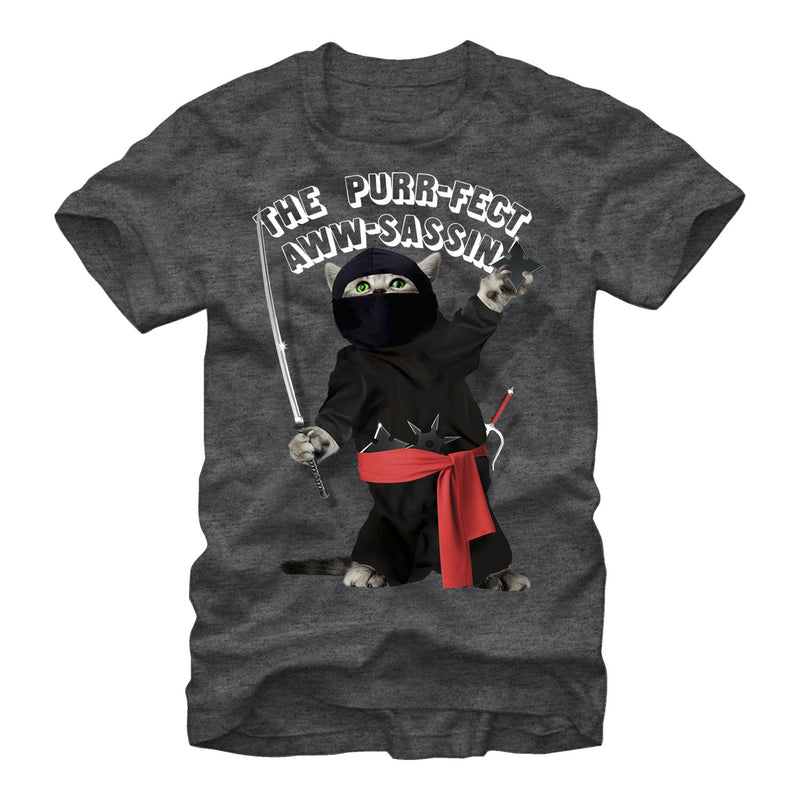 Men's Lost Gods Perfect Aww-sassin Ninja Kitten T-Shirt