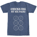 Men's CHIN UP Chicks Dig My Six Pack T-Shirt