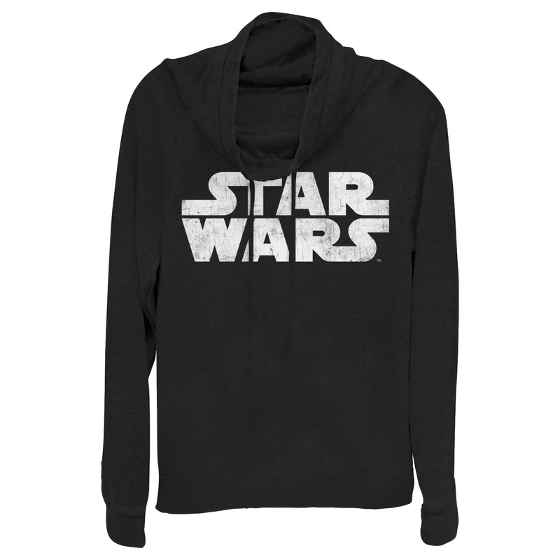 Junior's Star Wars Simple Logo Cowl Neck Sweatshirt