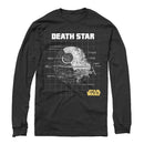 Men's Star Wars Death Star Schematics Long Sleeve Shirt