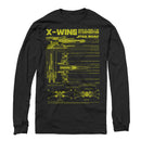 Men's Star Wars X-Wing Schematics Long Sleeve Shirt