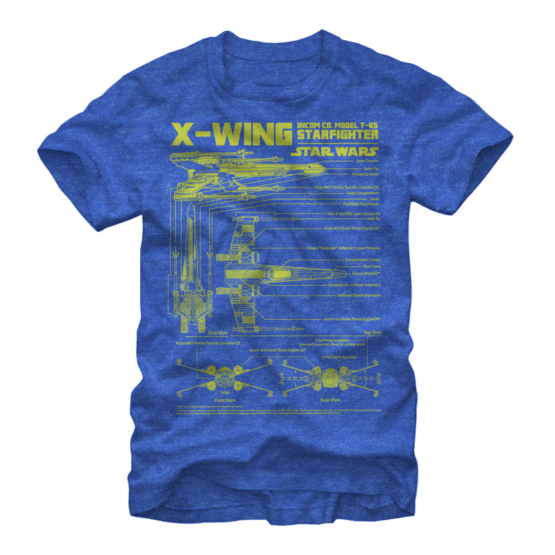 Men's Star Wars X-Wing Schematics T-Shirt