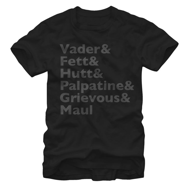 Men's Star Wars Darth Vader and Boba Fett and Jabba the Hutt T-Shirt