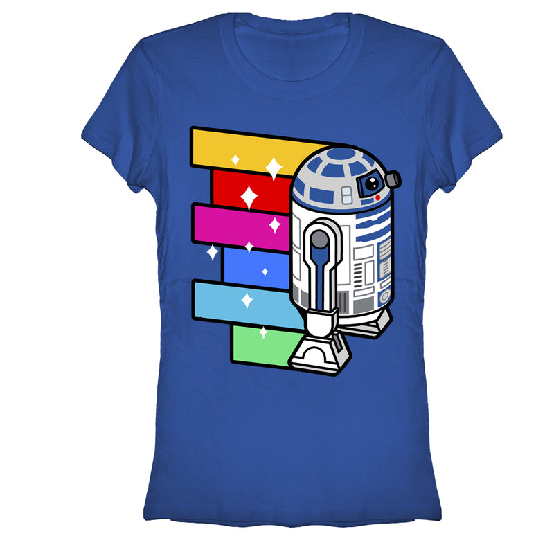 Junior's Star Wars R2-D2 Rainbow Roll T-Shirt