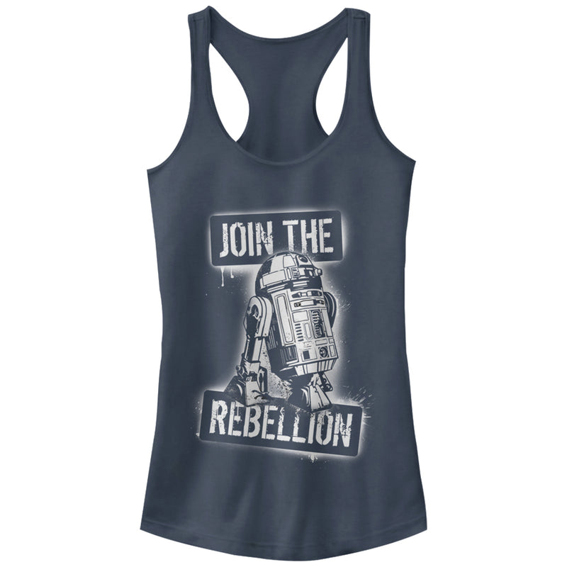 Junior's Star Wars R2-D2 Join the Rebellion Racerback Tank Top