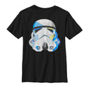 Boy's Star Wars Geometric Stormtrooper Helmet T-Shirt