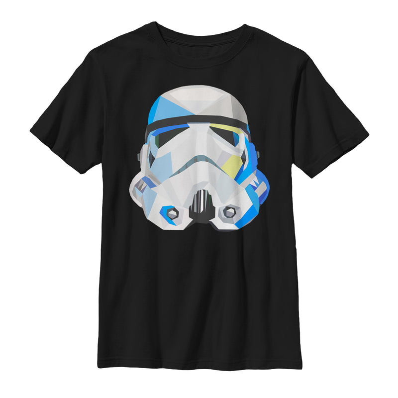 Boy's Star Wars Geometric Stormtrooper Helmet T-Shirt