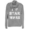 Junior's Star Wars Heart Stripe Cowl Neck Sweatshirt