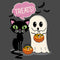 Junior's Lost Gods Halloween Treat Friends Racerback Tank Top