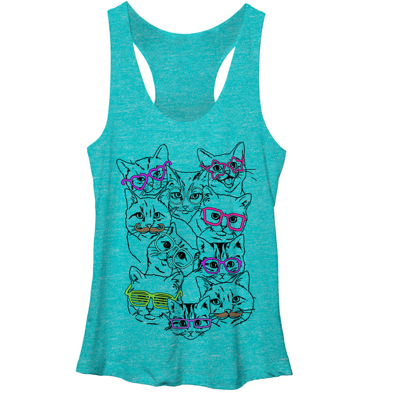 Women's Lost Gods Hip Cat Posse Racerback Tank Top