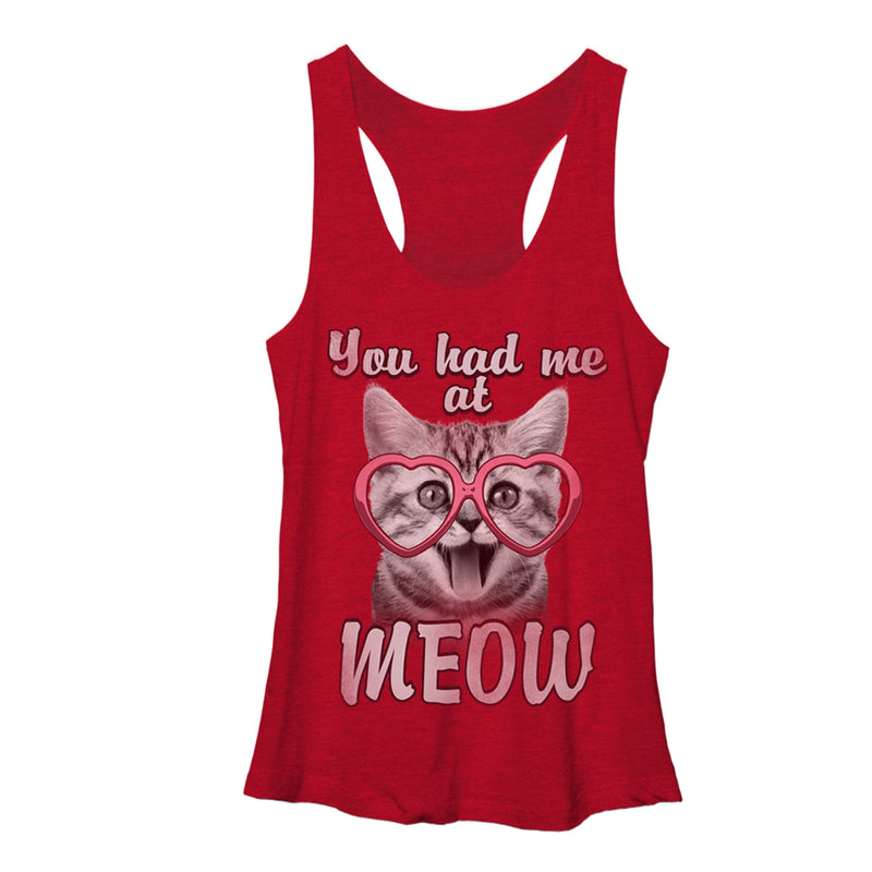 Women's Lost Gods You Had Me at Meow Racerback Tank Top