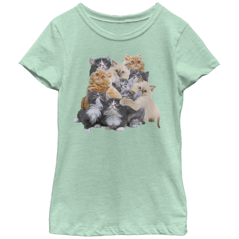 Girl's Lost Gods Cute Kitten Group Hug T-Shirt