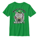 Boy's Lost Gods St. Patrick's Day Lucky Meow Cat T-Shirt