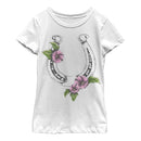 Girl's Lost Gods Horseshoe with Flowers T-Shirt