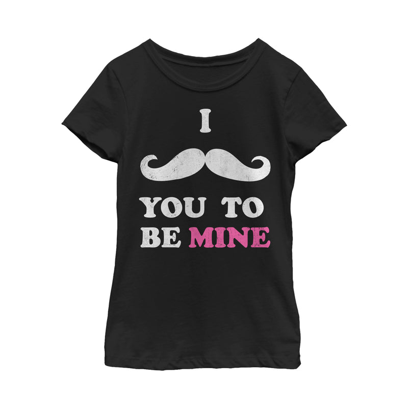Girl's Lost Gods I Mustache You to be My Valentine T-Shirt