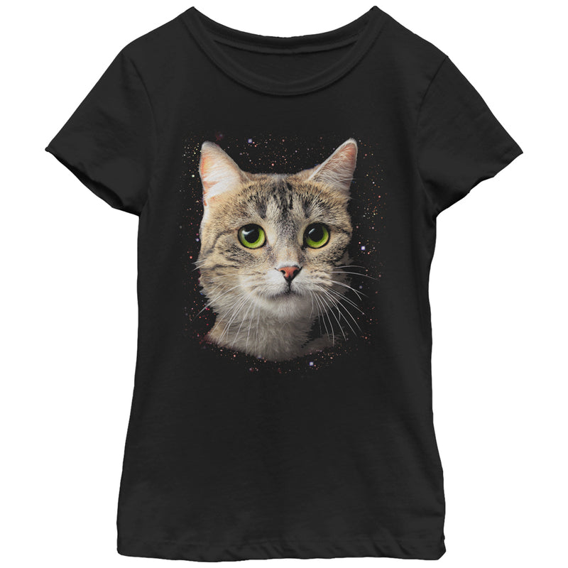 Girl's Lost Gods Cat in Space T-Shirt