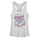 Women's Lost Gods Owl in Glasses Racerback Tank Top