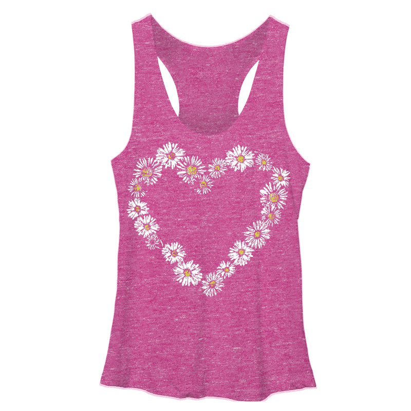 Women's Lost Gods Daisy Heart Racerback Tank Top