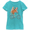 Girl's Lost Gods Kitten Puppy Bicycle T-Shirt