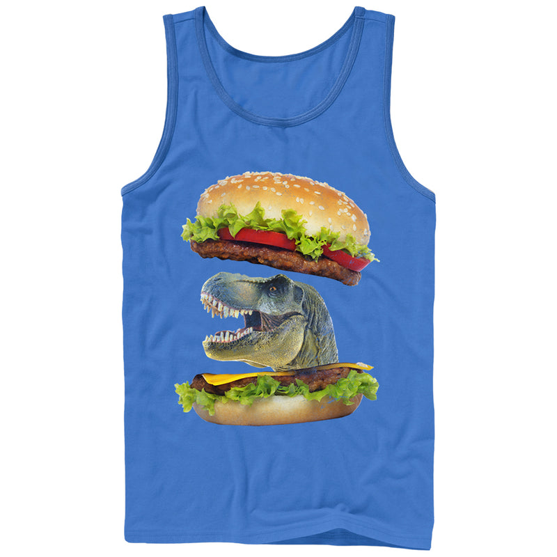 Men's Lost Gods Dinosaur Cheeseburger Tank Top