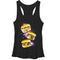 Women's Lost Gods Cheeseburger Cats in Space Racerback Tank Top