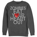 Women's CHIN UP Halloween Zombies Eat Heart Out Sweatshirt