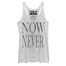 Women's CHIN UP Now or Never Racerback Tank Top