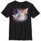 Boy's Lost Gods Unicorn and Flying Cats in Space T-Shirt