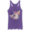 Women's Lost Gods Unicorn and Flying Cats in Space Racerback Tank Top
