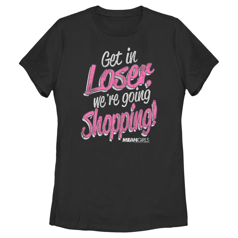 Women's Mean Girls Distressed Get In Loser T-Shirt