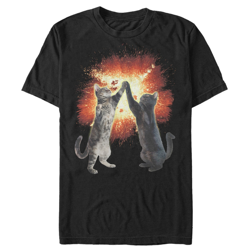 Men's Lost Gods Cat High Five Explosion T-Shirt