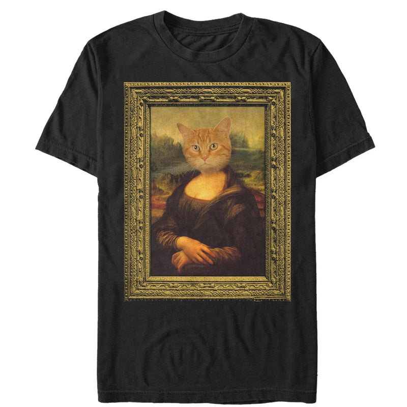 Men's Lost Gods Mona Lisa Cat T-Shirt