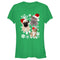 Junior's Lost Gods Christmas Cat and Dog Snowflake Adventure T-Shirt