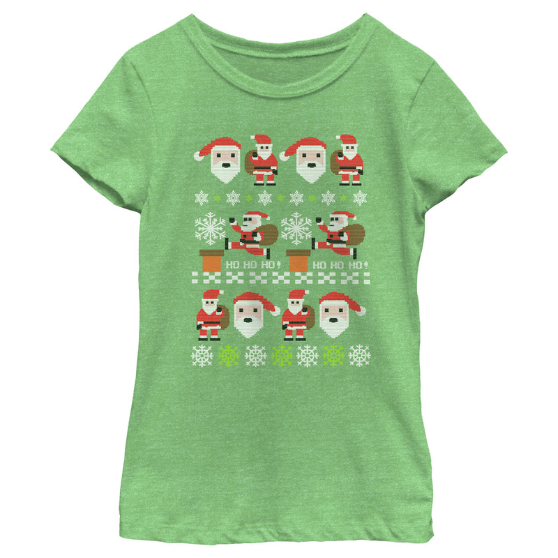 Girl's Lost Gods Santa Claus Ugly Christmas Sweater T-Shirt