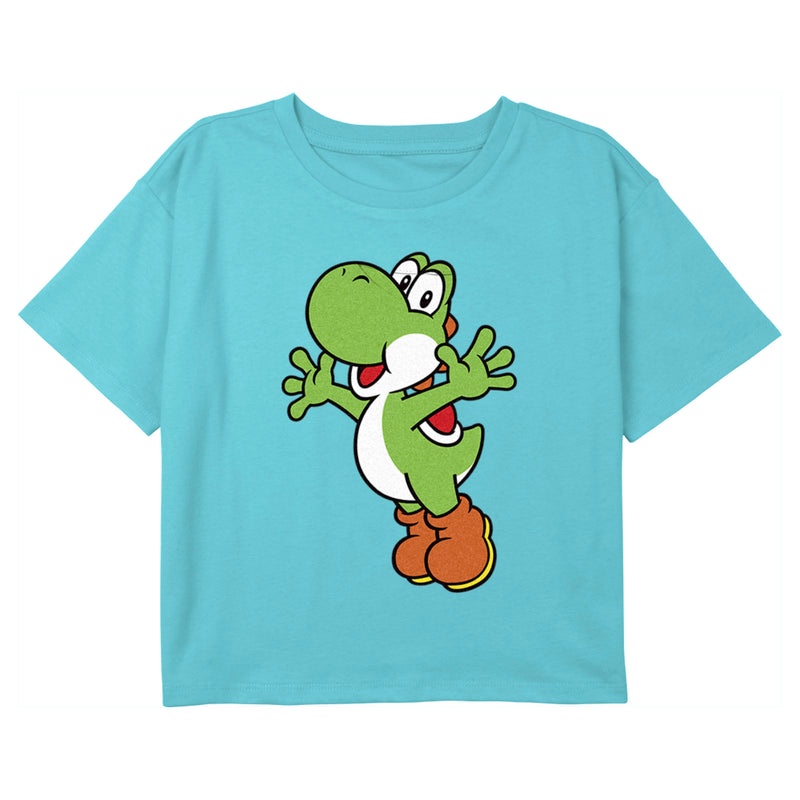 Girl's Nintendo Super Mario Bros Yoshi Hug T-Shirt