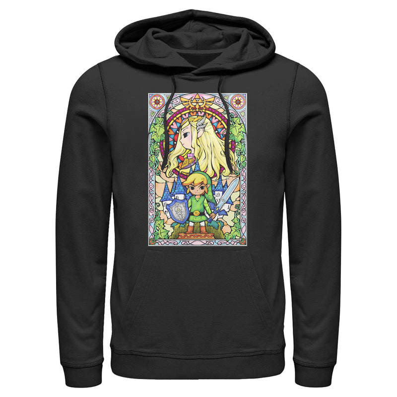 Men's Nintendo Link Stained Glass Pull Over Hoodie