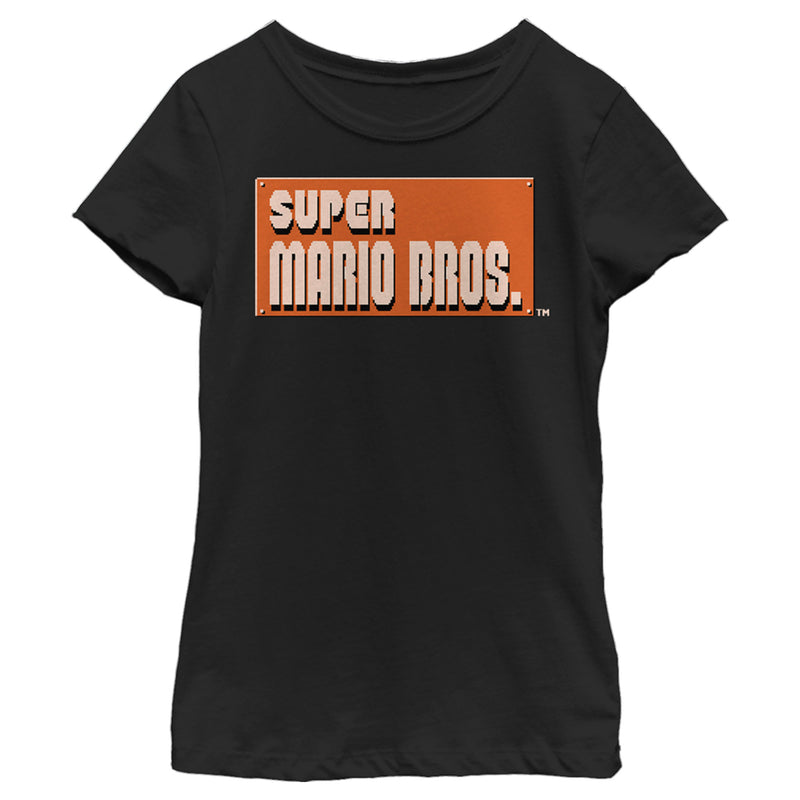 Girl's Nintendo Super Mario Bros. Start Logo T-Shirt