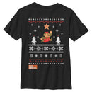 Boy's Nintendo Mario Ugly Christmas Sweater T-Shirt