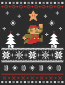 Women's Nintendo Mario Ugly Christmas Sweater Scoop Neck