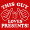 Boy's Lost Gods Distressed This Guy Loves Presents T-Shirt