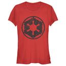 Junior's Star Wars Galactic Empire Distressed Logo T-Shirt